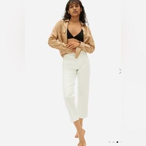 Everlane Straight-Leg Crop in Bone (off-white)